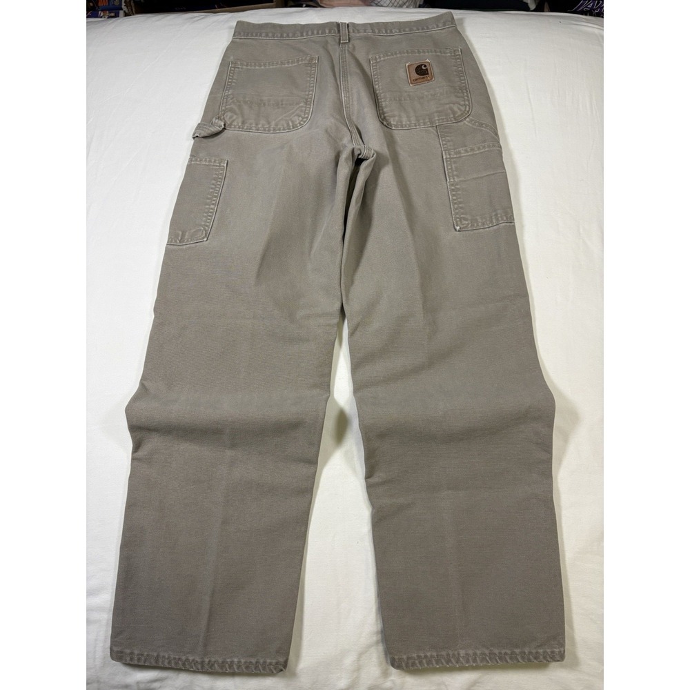Vintage Carhartt B11 Desert Khaki Carpenter Work Pants 30 x 32 USA Made 0205 - Picture 8 of 15